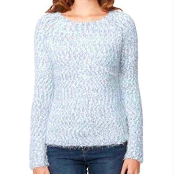 Buffalo David Bitton Baby Blue Eyelash Chunky Knit Sweater Size XL - Picture 8 of 8